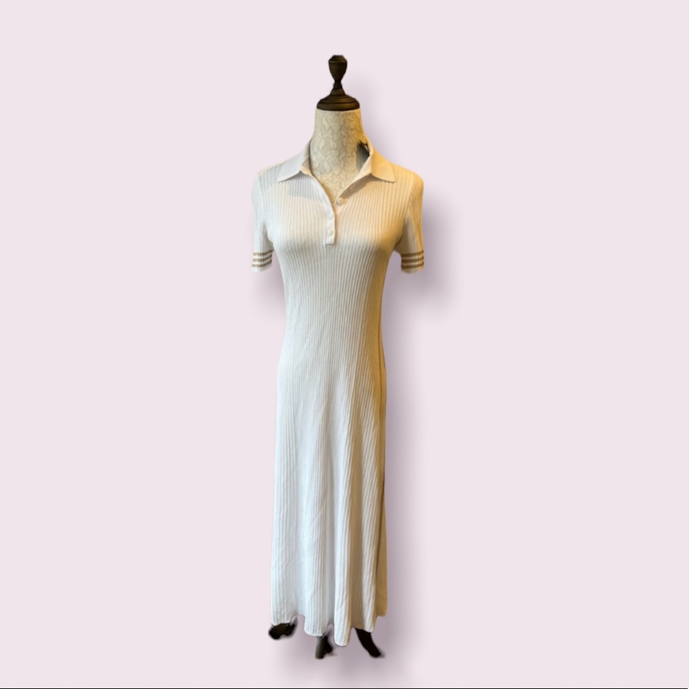 Rag&Bone Ribbed Polo Midi Dress